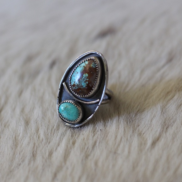 Handmade royston turquoise ring - Picture 5 of 6